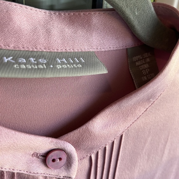 Pink silk button down - Picture 4 of 4